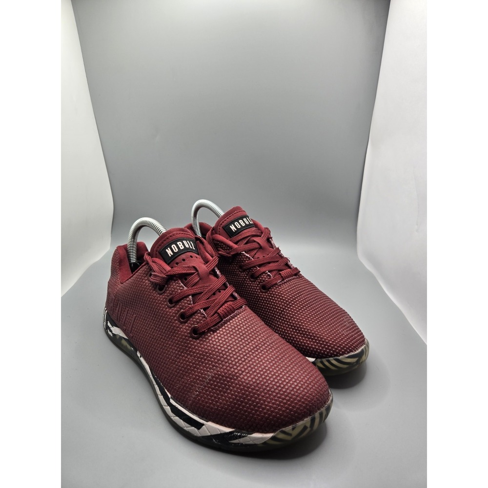 Nobull Trainer Low Top Shoes Size 6 Men's / 8 Women's Burgundy‎ Fabric